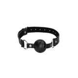 Ballknebel atmungsaktiv mit Nippelklemmen Schwarz 6,5 cm