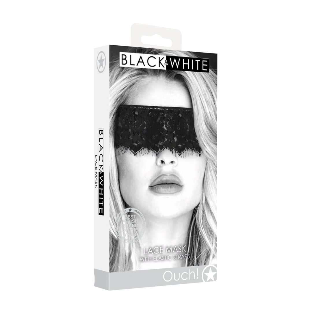 Spitzenmaske Schwarz 95 cm