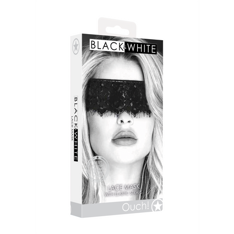 Spitzenmaske Schwarz 95 cm