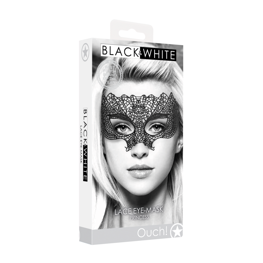 Spitzenmaske Prinzessin Schwarz 23,5 cm