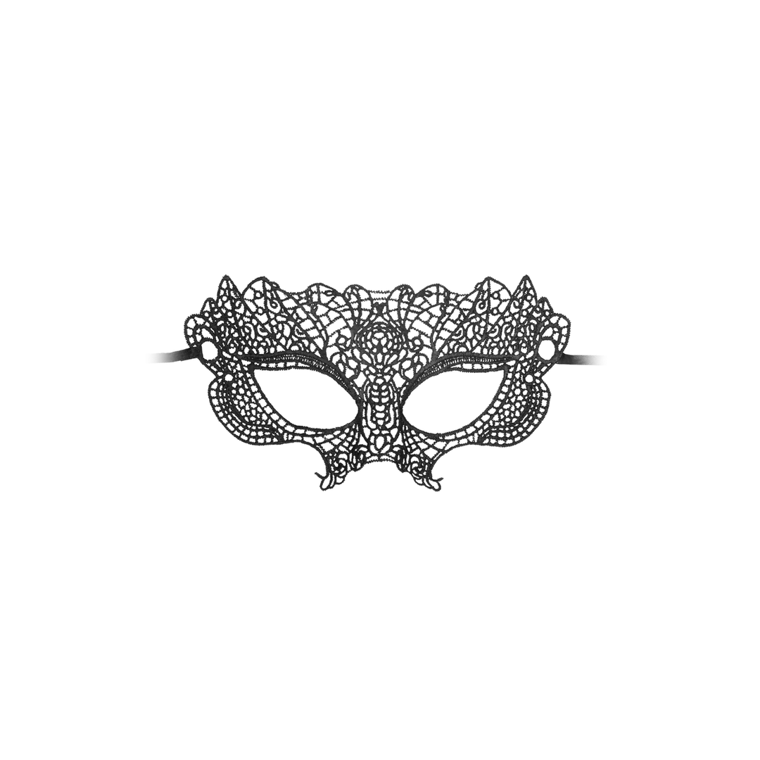 Spitzenmaske Prinzessin Schwarz 23,5 cm