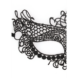 Spitzenmaske Königin Schwarz 23 cm