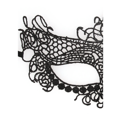 Spitzenmaske Königin Schwarz 23 cm