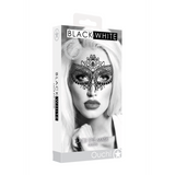 Spitzenmaske Königin Schwarz 23 cm