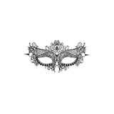 Spitzenmaske Königin Schwarz 23 cm