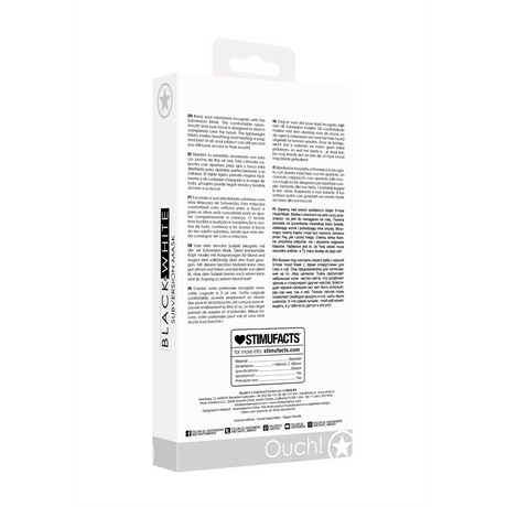 Maske Subversion Schwarz 39,5 cm Modell 2