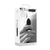 Analplug Silikon mit abnehmbarem Schmuck Schwarz 7,3 x Ø 3,2 cm