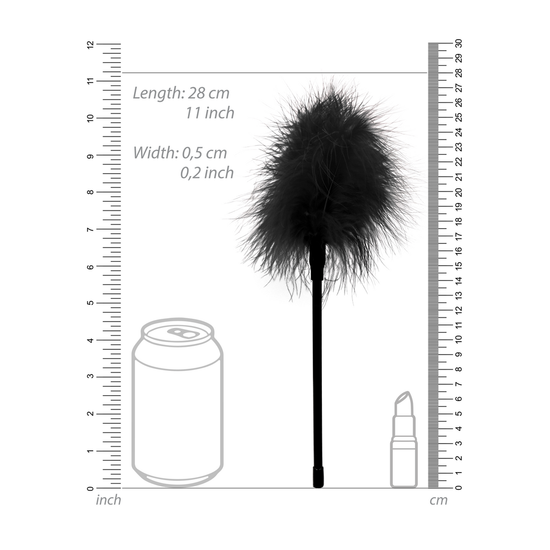 Federkitzler Schwarz 27 cm