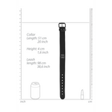 Halsband Neopren mit Leine Schwarz