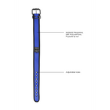 Halsband Neopren mit Leine Schwarz