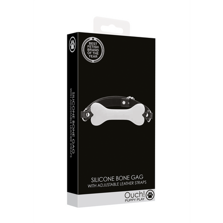 Knochenknebel Silikon Schwarz 62,5 cm