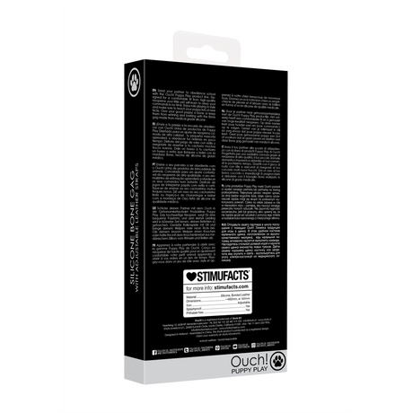 Knochenknebel Silikon Schwarz 62,5 cm