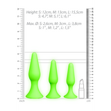 Analplug-Set nachtleuchtend Grün