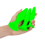Analplug-Set nachtleuchtend Grün