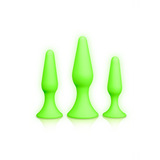 Analplug-Set nachtleuchtend Grün