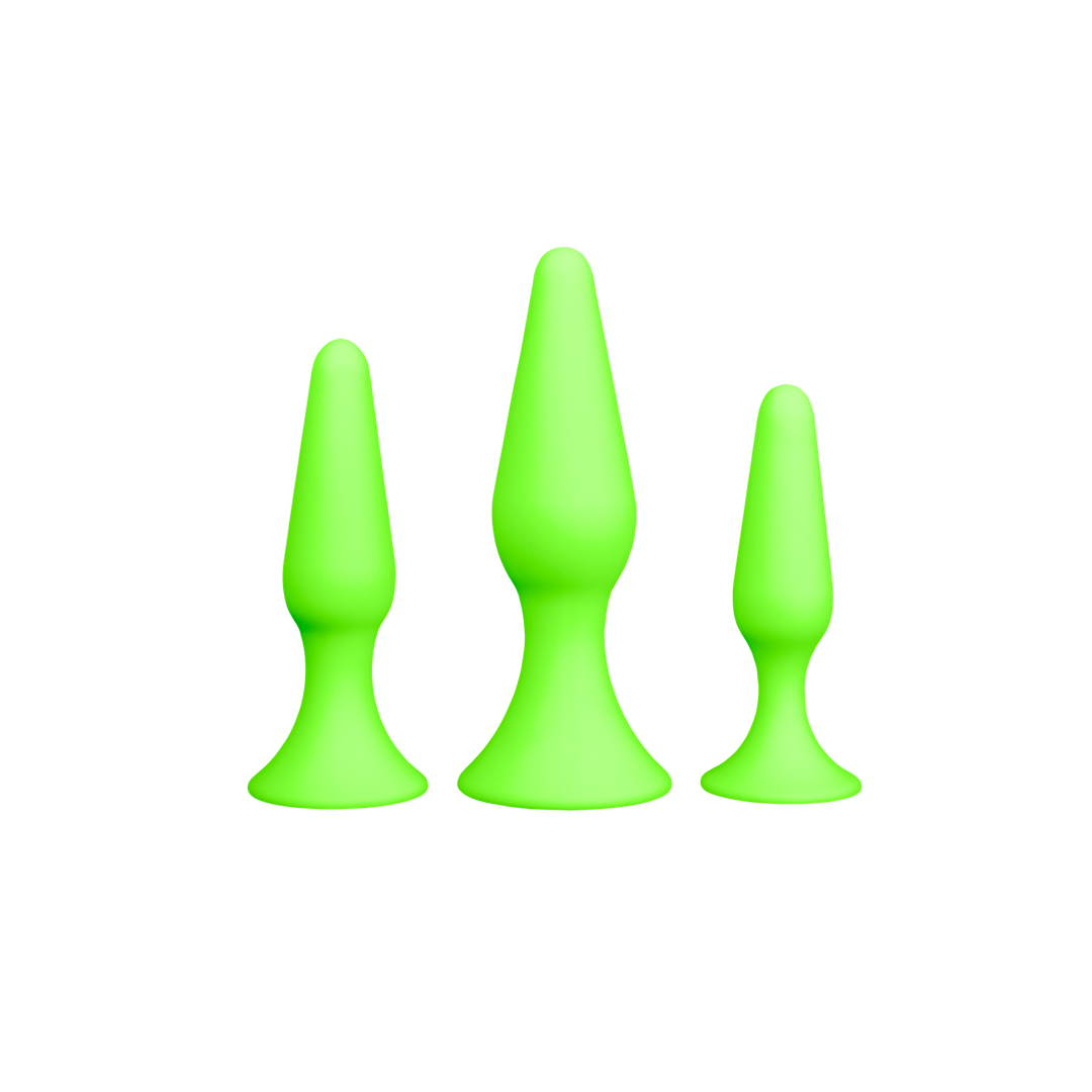 Analplug-Set nachtleuchtend Grün