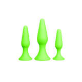 Analplug-Set nachtleuchtend Grün