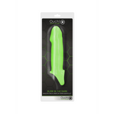 Penishülle dick glatt dehnbar nachtleuchtend Grün 11 x Ø 4 cm
