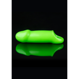 Penishülle dick glatt dehnbar nachtleuchtend Grün 11 x Ø 4 cm