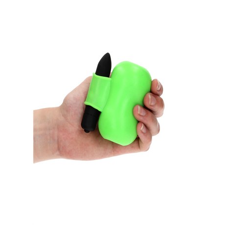Masturbator mit Vibration nachtleuchtend Grün
