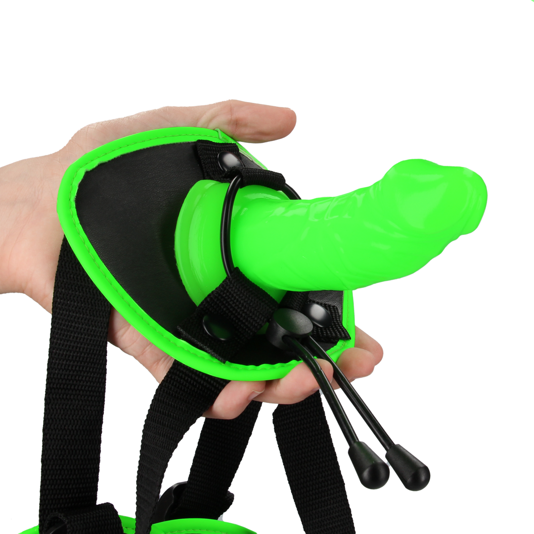 Strap-on-Harness nachtleuchtend Grün