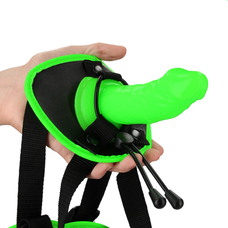 Strap-on-Harness nachtleuchtend Grün