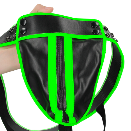 Jockstrap gestreift nachtleuchtend Grün