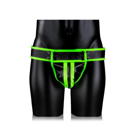 Jockstrap gestreift nachtleuchtend Grün