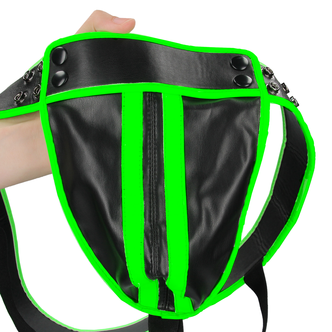 Jockstrap gestreift nachtleuchtend Grün