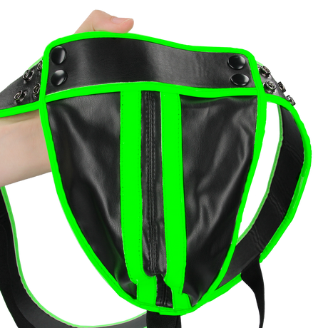 Jockstrap gestreift nachtleuchtend Grün