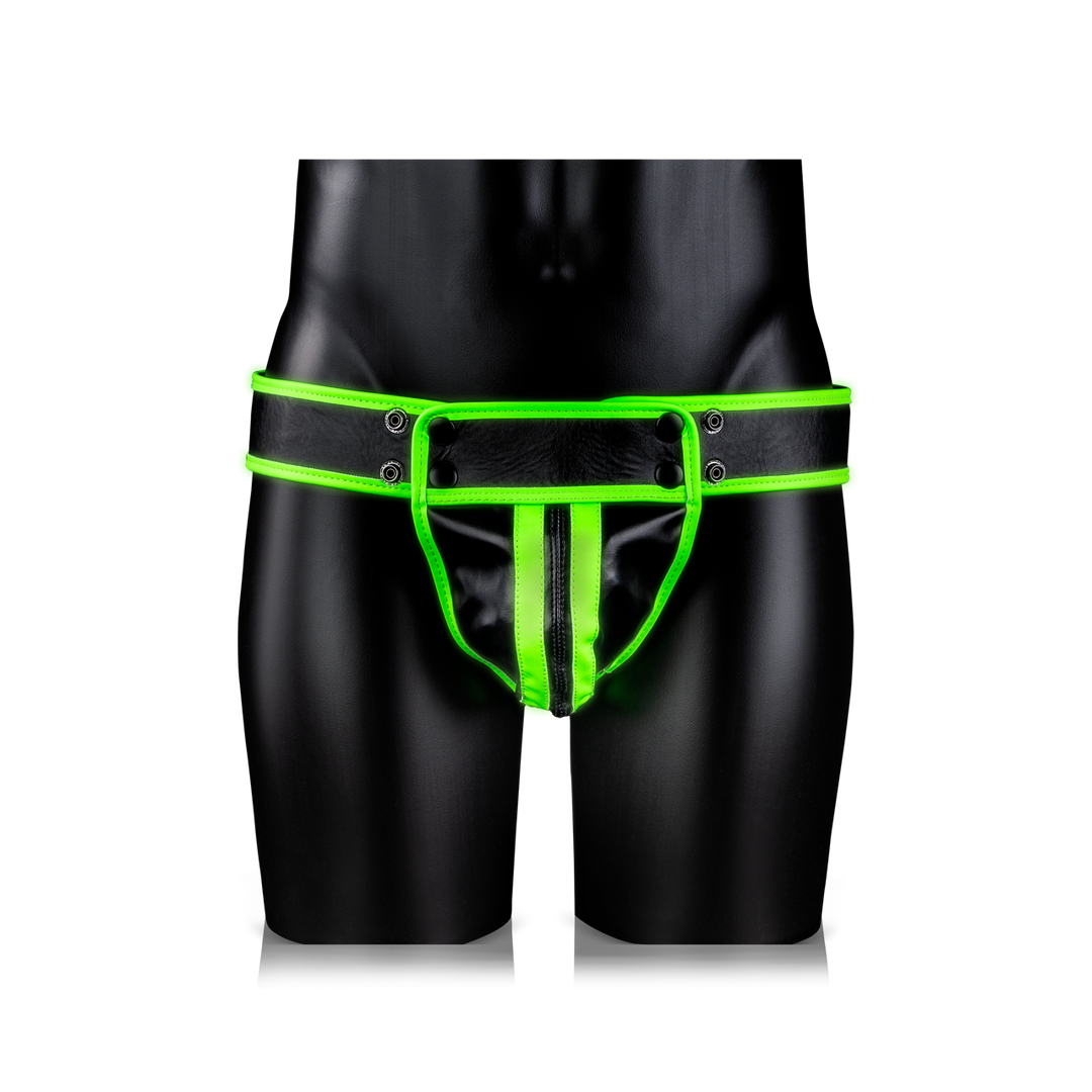 Jockstrap gestreift nachtleuchtend Grün