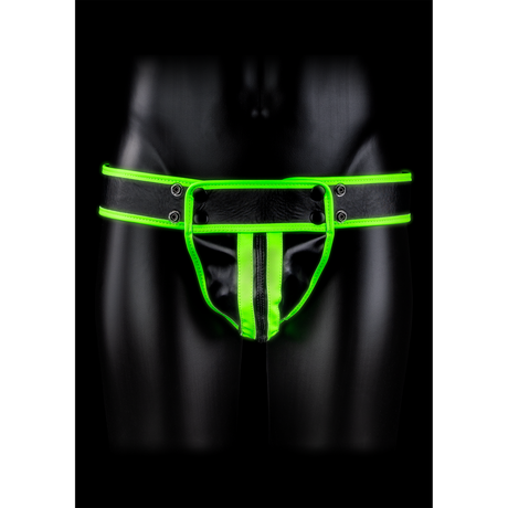 Jockstrap gestreift nachtleuchtend Grün