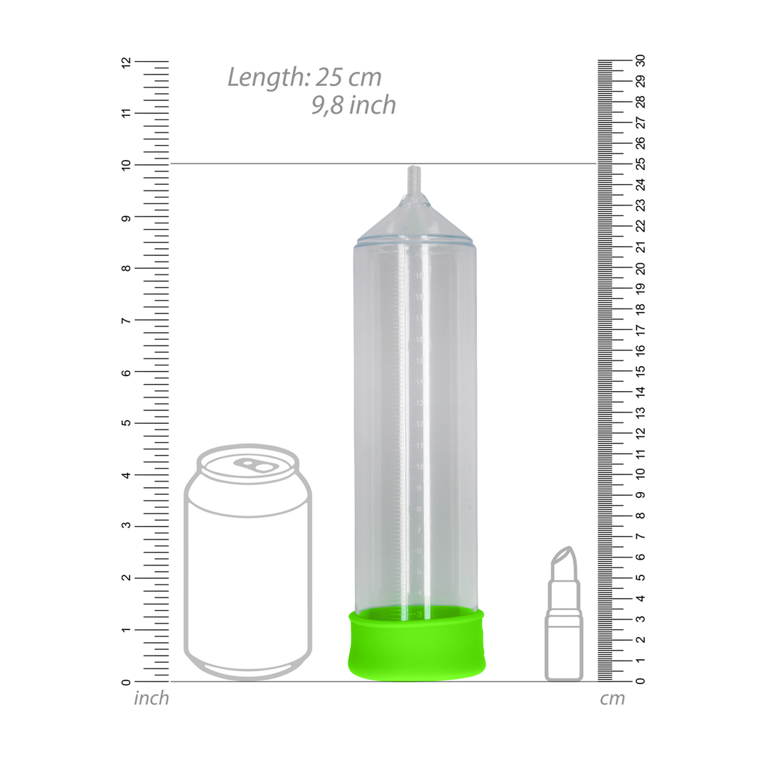 Penispumpe Elite für Anfänger nachtleuchtend Grün 21 x Ø 6,5 cm