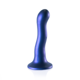 Dildo G-Punkt Silikon ultra soft geschwungen Gun Metal