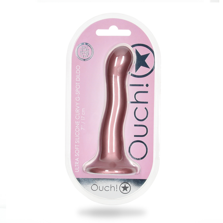 Dildo G-Punkt Silikon ultra soft geschwungen Gun Metal