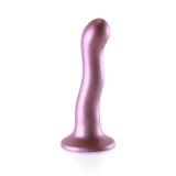 Dildo G-Punkt Silikon ultra soft geschwungen Gun Metal