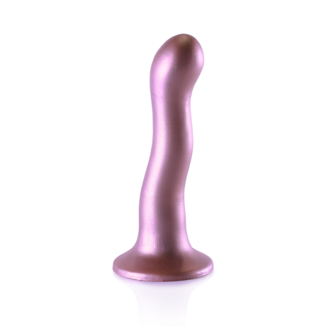 Dildo G-Punkt Silikon ultra soft geschwungen Gun Metal