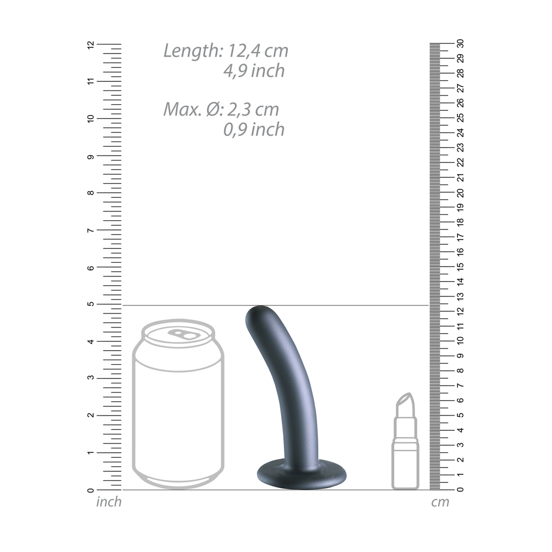 Dildo G-Punkt Silikon glatt Gun Metal