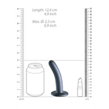 Dildo G-Punkt Silikon glatt Gun Metal