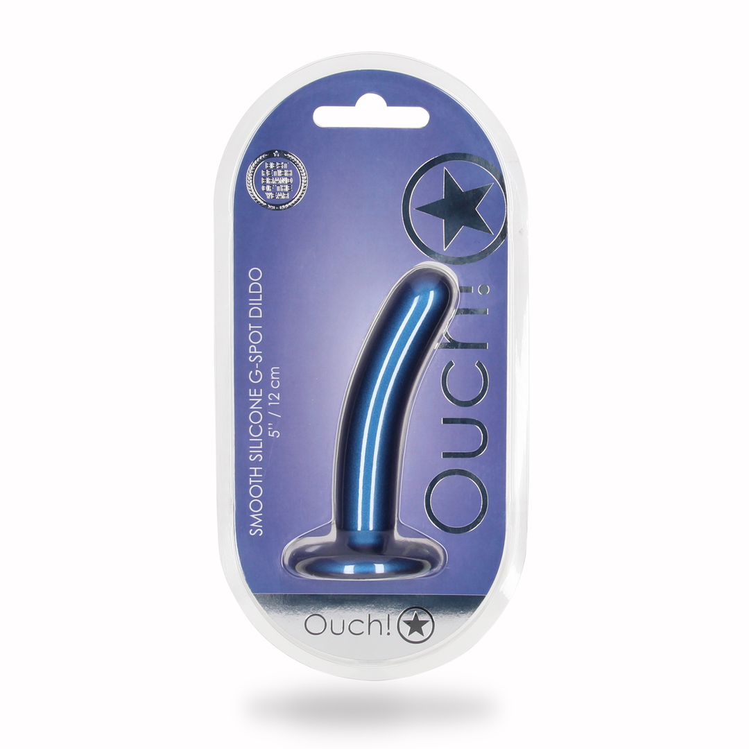 Dildo G-Punkt Silikon glatt Gun Metal