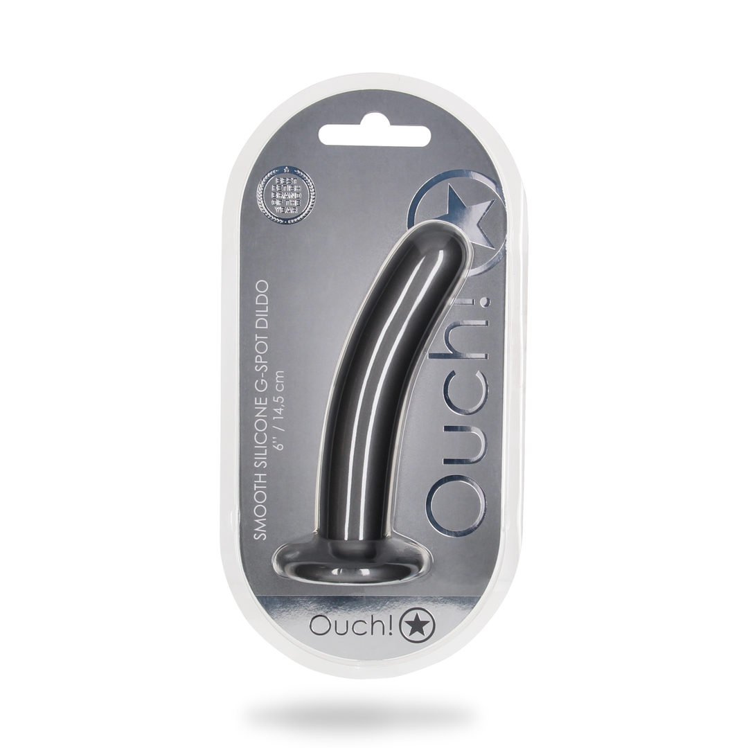 Dildo G-Punkt Silikon glatt Gun Metal Modell 2