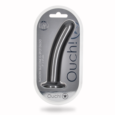 Dildo G-Punkt Silikon glatt Gun Metal Modell 3