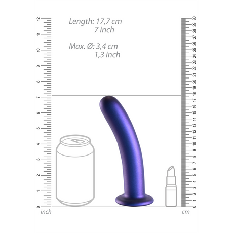 Dildo G-Punkt Silikon glatt Gun Metal Modell 3