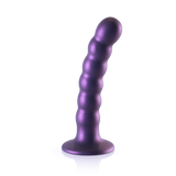 Dildo G-Punkt Silikon mit Perlen Gun Metal