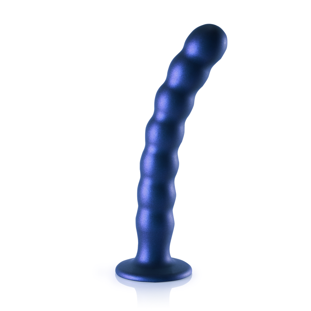 Dildo G-Punkt Silikon mit Perlen Gun Metal Modell 2