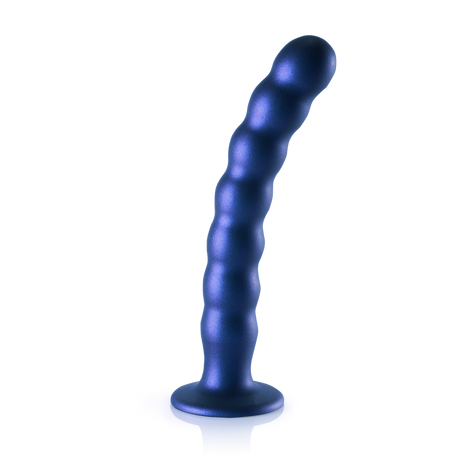 Dildo G-Punkt Silikon mit Perlen Gun Metal Modell 2