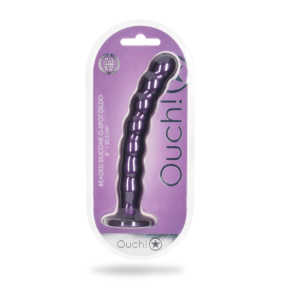 Dildo G-Punkt Silikon mit Perlen Gun Metal Modell 2