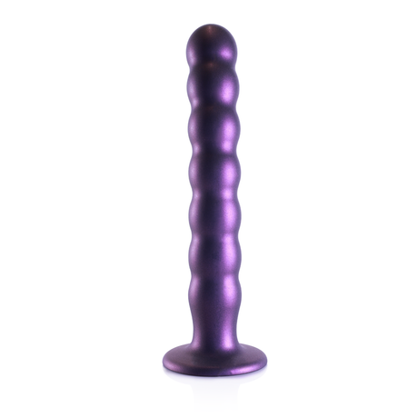 Dildo G-Punkt Silikon mit Perlen Gun Metal Modell 2