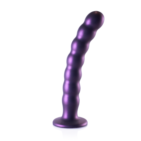 Dildo G-Punkt Silikon mit Perlen Gun Metal Modell 2
