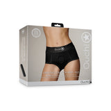 Strap-on-Slip mit Vibration Schwarz